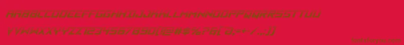 Vikingsquadhalfital Font – Brown Fonts on Red Background