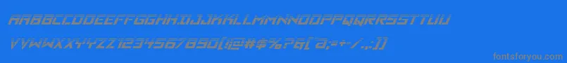 Fonte Vikingsquadhalfital – fontes cinzas em um fundo azul
