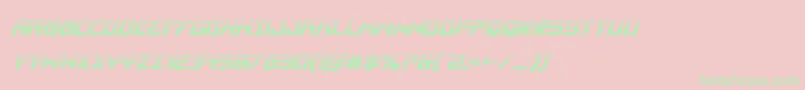 Vikingsquadhalfital-Schriftart – Grüne Schriften auf rosa Hintergrund