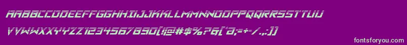 Police Vikingsquadhalfital – polices vertes sur fond violet