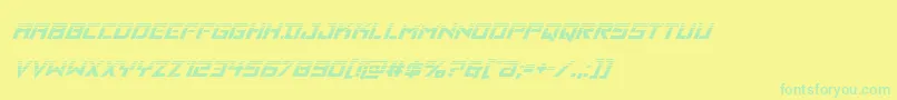 Vikingsquadhalfital-fontti – vihreät fontit keltaisella taustalla
