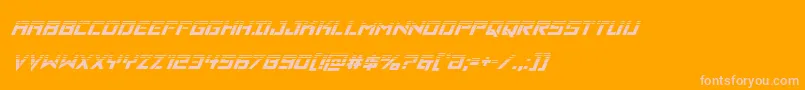 Vikingsquadhalfital-Schriftart – Rosa Schriften auf orangefarbenem Hintergrund