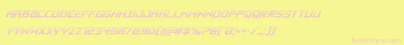 Vikingsquadhalfital-Schriftart – Rosa Schriften auf gelbem Hintergrund