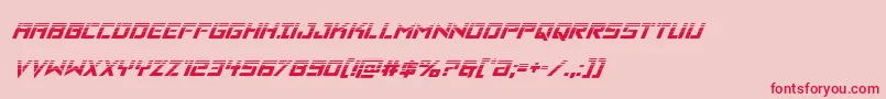 Fonte Vikingsquadhalfital – fontes vermelhas em um fundo rosa