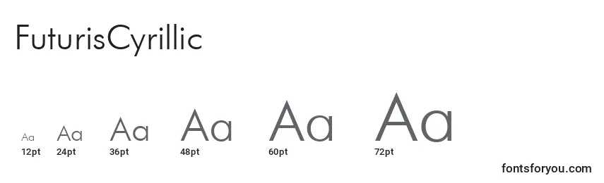 FuturisCyrillic Font Sizes
