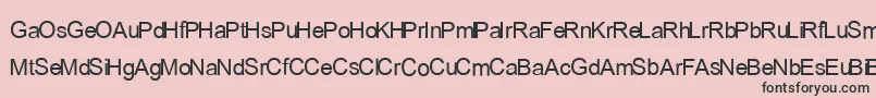 フォントEsriElements – ピンクの背景に黒い文字