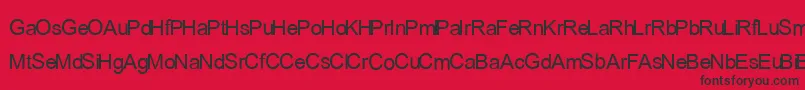 Fonte EsriElements – fontes pretas em um fundo vermelho