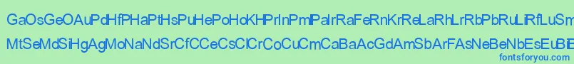 Шрифт EsriElements – синие шрифты на зелёном фоне