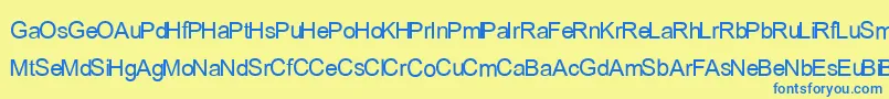 EsriElements Font – Blue Fonts on Yellow Background