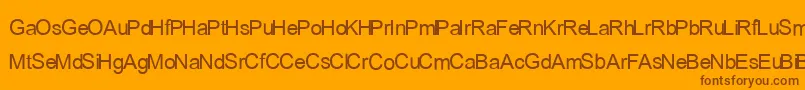 Czcionka EsriElements – brązowe czcionki na pomarańczowym tle