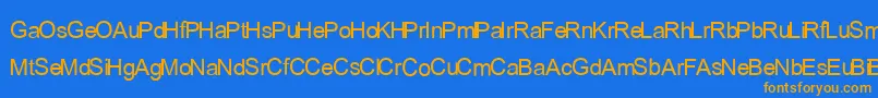 EsriElements Font – Orange Fonts on Blue Background