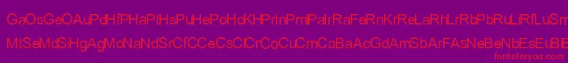 フォントEsriElements – 紫の背景に赤い文字