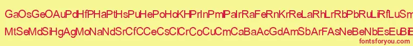 EsriElements Font – Red Fonts on Yellow Background