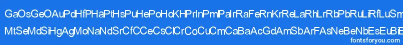 Czcionka EsriElements – białe czcionki na niebieskim tle
