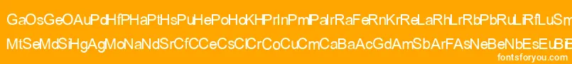 Czcionka EsriElements – białe czcionki na pomarańczowym tle