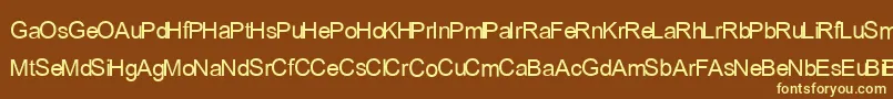 EsriElements Font – Yellow Fonts on Brown Background