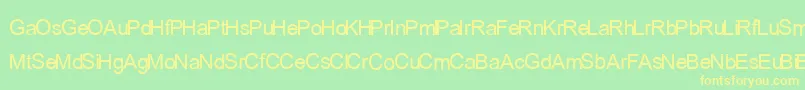 EsriElements Font – Yellow Fonts on Green Background