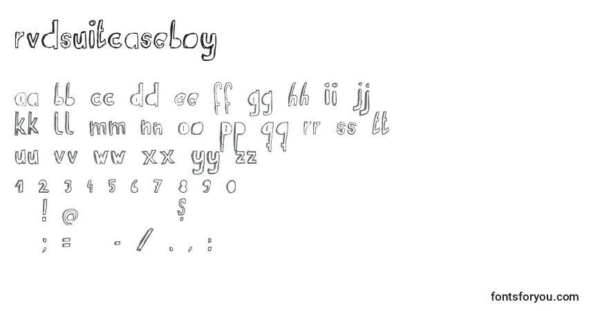 RvdSuitcaseboyフォント–アルファベット、数字、特殊文字
