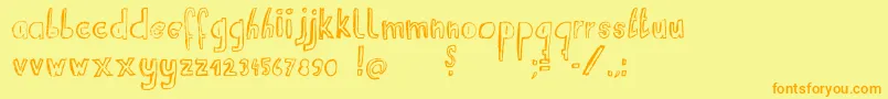 RvdSuitcaseboy Font – Orange Fonts on Yellow Background