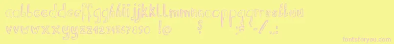 RvdSuitcaseboy Font – Pink Fonts on Yellow Background