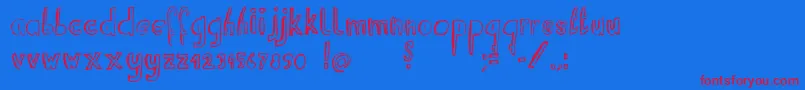 RvdSuitcaseboy Font – Red Fonts on Blue Background