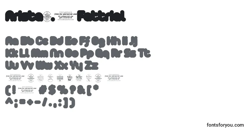 Arista2.0Fattrial Font – alphabet, numbers, special characters