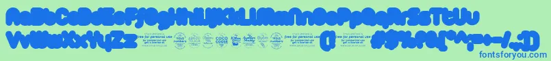 Arista2.0Fattrial Font – Blue Fonts on Green Background