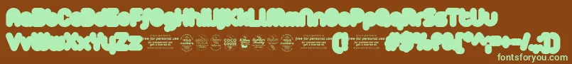 Arista2.0Fattrial Font – Green Fonts on Brown Background