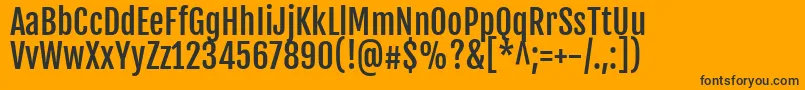 Police FjallaoneRegular – polices noires sur fond orange