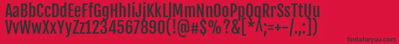 FjallaoneRegular Font – Black Fonts on Red Background
