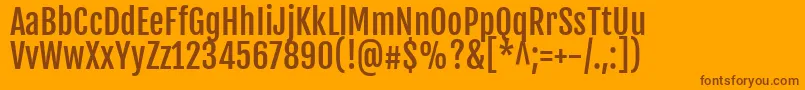 FjallaoneRegular Font – Brown Fonts on Orange Background