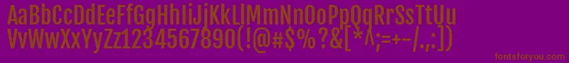 FjallaoneRegular Font – Brown Fonts on Purple Background