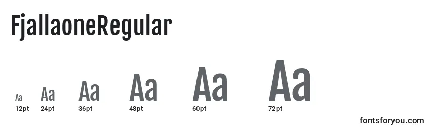 Размеры шрифта FjallaoneRegular