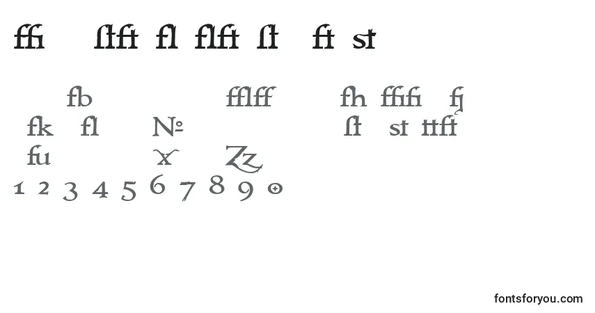 Schriftart ImmortalAlternates – Alphabet, Zahlen, spezielle Symbole