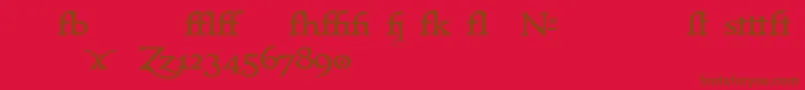 ImmortalAlternates Font – Brown Fonts on Red Background