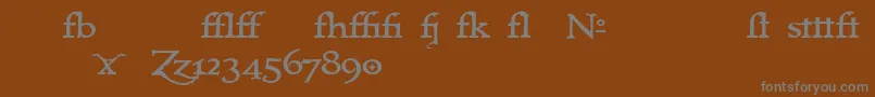 フォントImmortalAlternates – 茶色の背景に灰色の文字