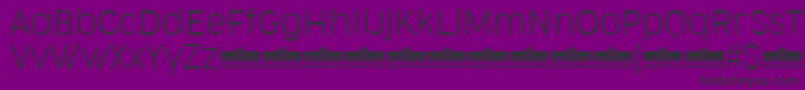 CocogooseNarrowUltralightTrial Font – Black Fonts on Purple Background