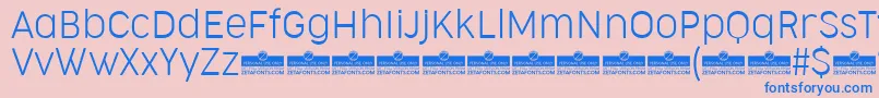 CocogooseNarrowUltralightTrial Font – Blue Fonts on Pink Background