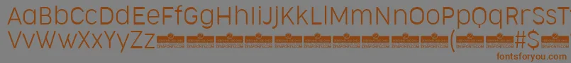 CocogooseNarrowUltralightTrial Font – Brown Fonts on Gray Background