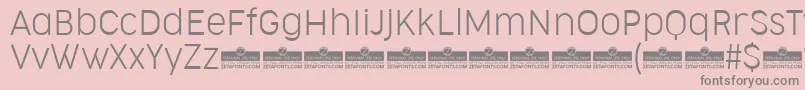 CocogooseNarrowUltralightTrial Font – Gray Fonts on Pink Background