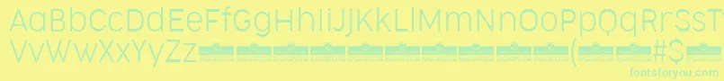 CocogooseNarrowUltralightTrial Font – Green Fonts on Yellow Background