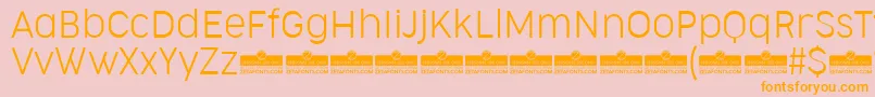 CocogooseNarrowUltralightTrial Font – Orange Fonts on Pink Background