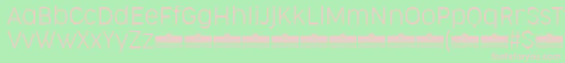 CocogooseNarrowUltralightTrial Font – Pink Fonts on Green Background