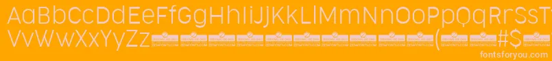 CocogooseNarrowUltralightTrial Font – Pink Fonts on Orange Background