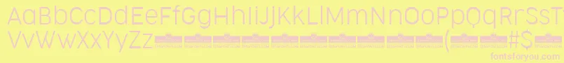 CocogooseNarrowUltralightTrial Font – Pink Fonts on Yellow Background