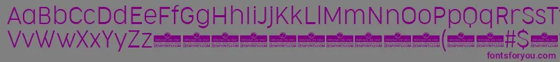 CocogooseNarrowUltralightTrial Font – Purple Fonts on Gray Background
