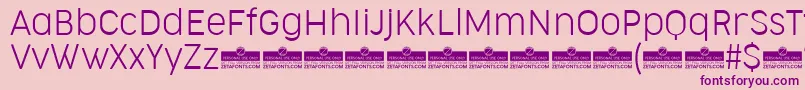 CocogooseNarrowUltralightTrial Font – Purple Fonts on Pink Background