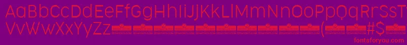CocogooseNarrowUltralightTrial Font – Red Fonts on Purple Background