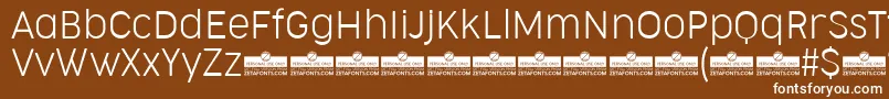 CocogooseNarrowUltralightTrial Font – White Fonts on Brown Background