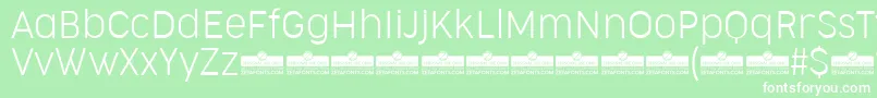 CocogooseNarrowUltralightTrial Font – White Fonts on Green Background